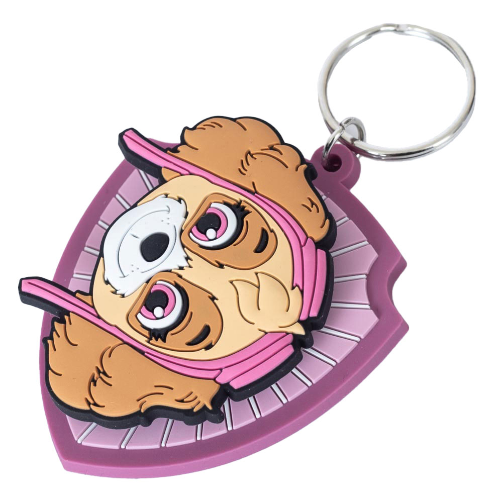paw patrol skye pvc spinner keyring