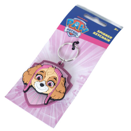paw patrol skye pvc spinner keyring