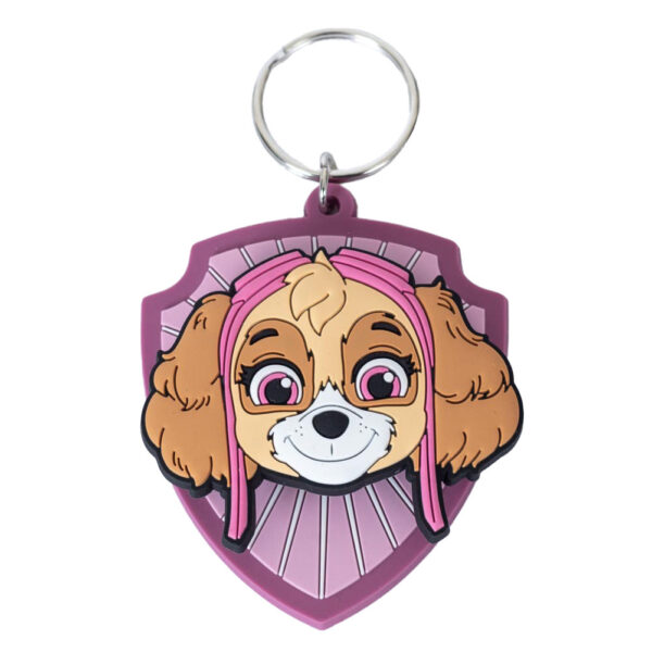 paw patrol skye pvc spinner keyring