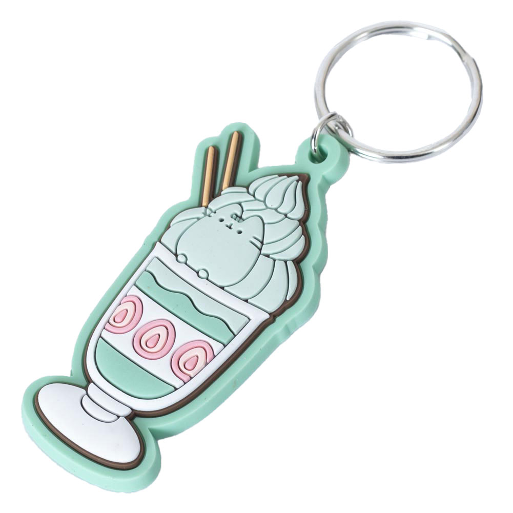 pusheen matcha pvc keyring