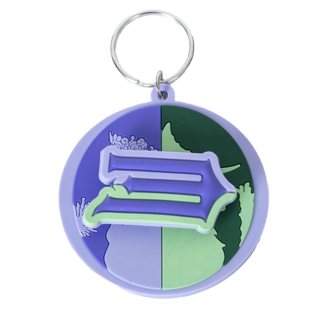 Wicked pvc spinner keyring