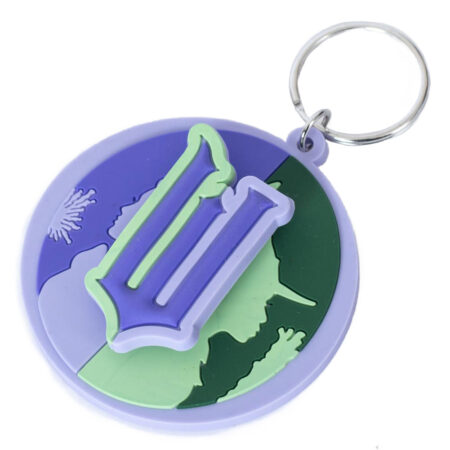 Wicked pvc spinner keyring