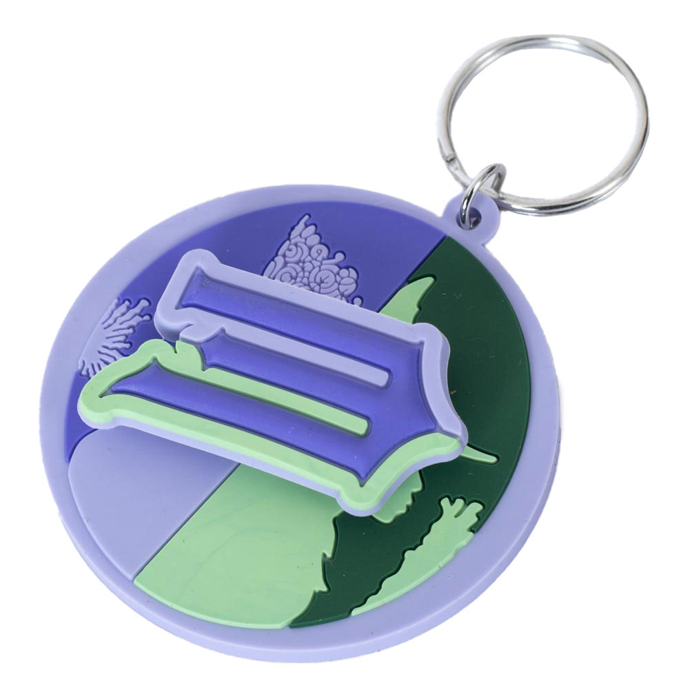 Wicked pvc spinner keyring
