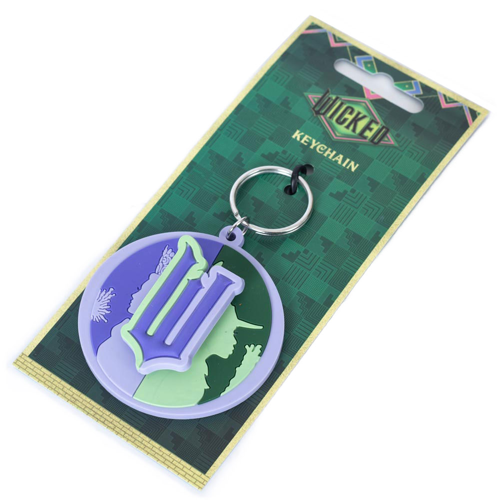 Wicked pvc spinner keyring