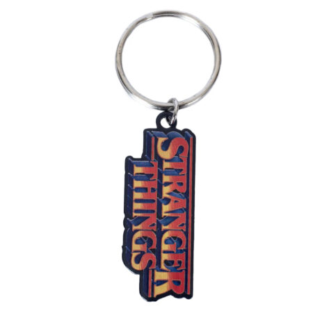 stranger things logo metal keyring