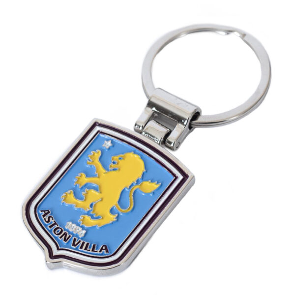 aston villa fc boxed crest keyring