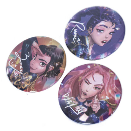 k pop demon hunters 3 button badges