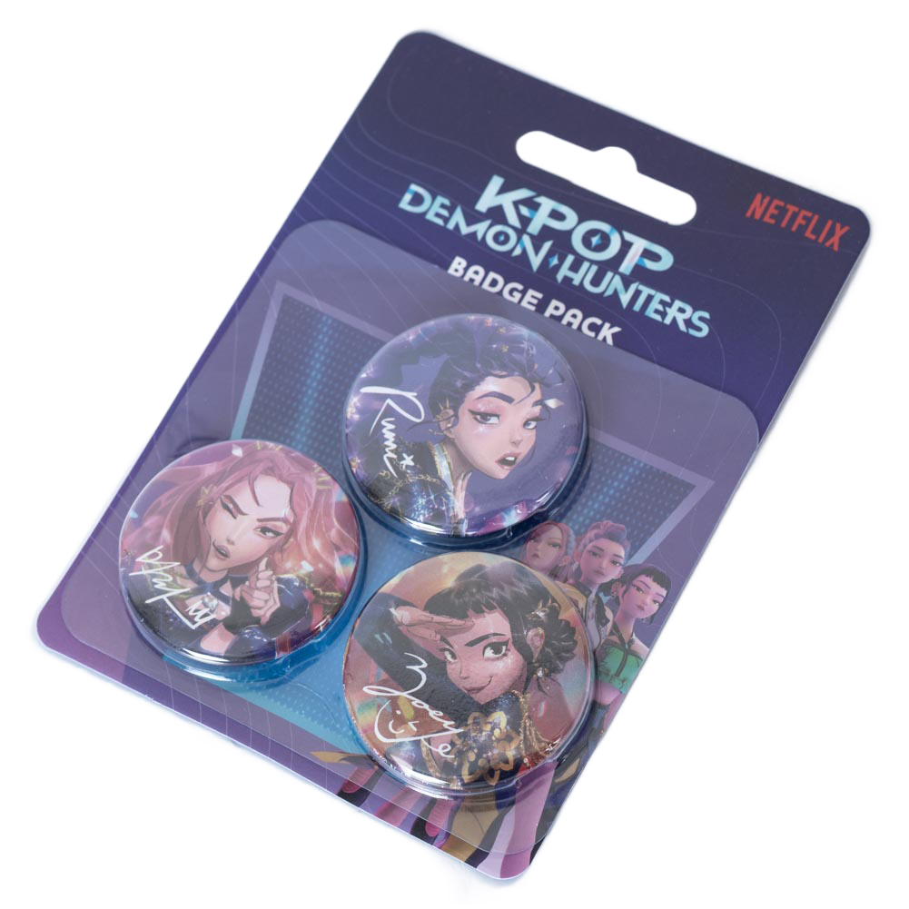 k pop demon hunters 3 button badges