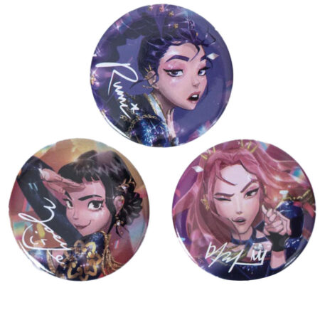 k pop demon hunters 3 button badges