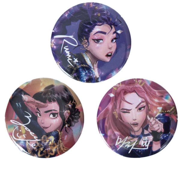 k pop demon hunters 3 button badges