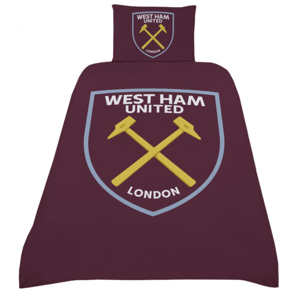 west ham united fc crest single duvet set