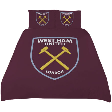 west ham united fc crest double duvet set