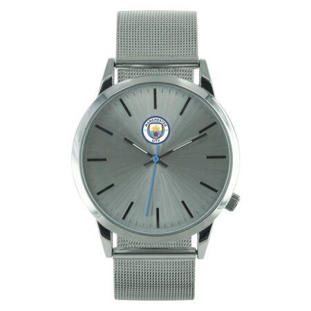 manchester city fc mens mesh strap watch
