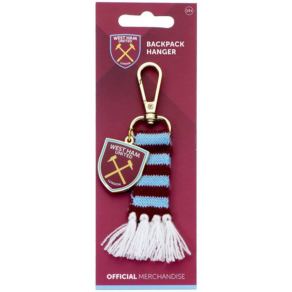 west ham united fc bar scarf bag charm