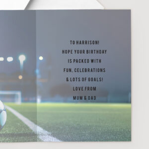 Personalised Photo Football Birthday Card
