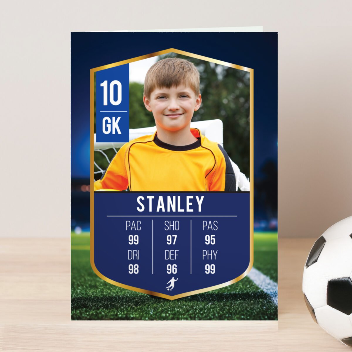 Personalised Photo Football Birthday Card