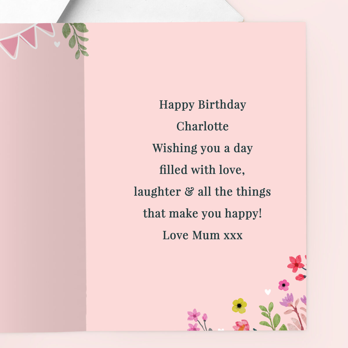 Personalised Photo Upload Floral Card