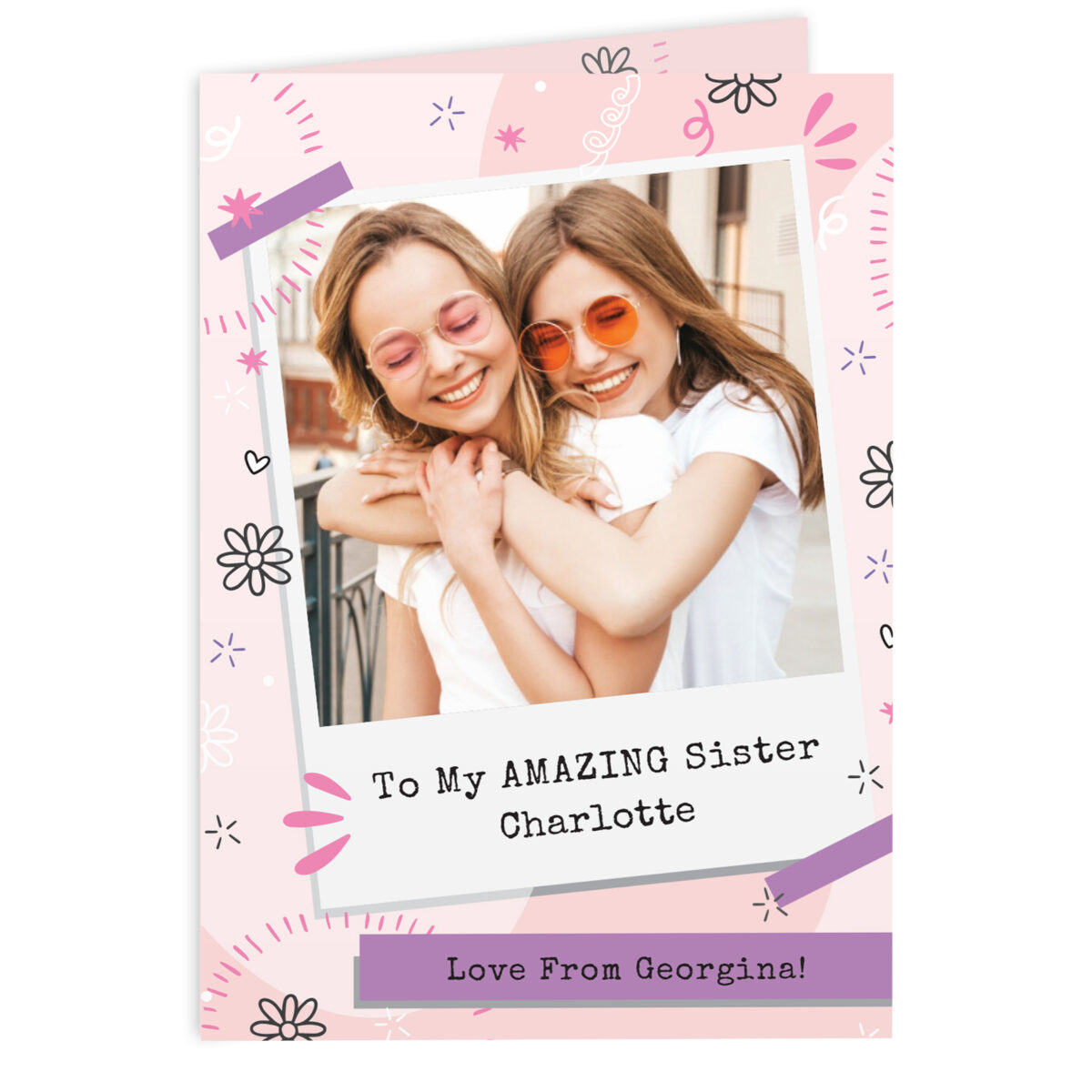 Personalised Photo Upload Polaroid Birthday Card