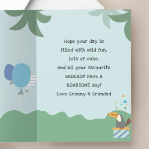 Personalised Photo Upload Animals Birthday Card