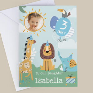 Personalised Photo Upload Animals Birthday Card - Image 5