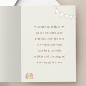 Personalised Photo Upload New Baby Card