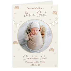 Personalised Photo Upload New Baby Card