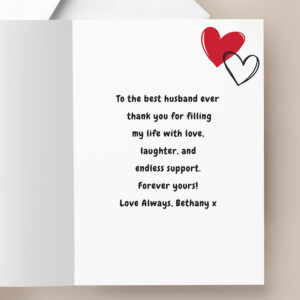Personalised Photo Upload Hearts Card - Image 4