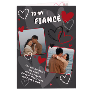 Personalised Photo Upload Hearts Card