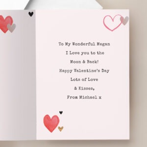 Personalised Photo Upload Red Hearts Card