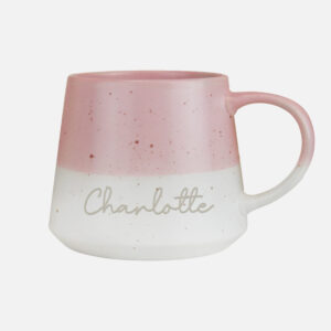 Personalised Name Pink Speckled Ceramic Mug - Image 4