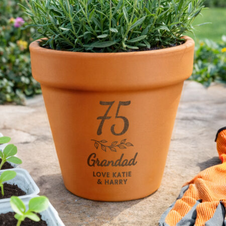 Personalised Big Age Terracotta Plant Pot