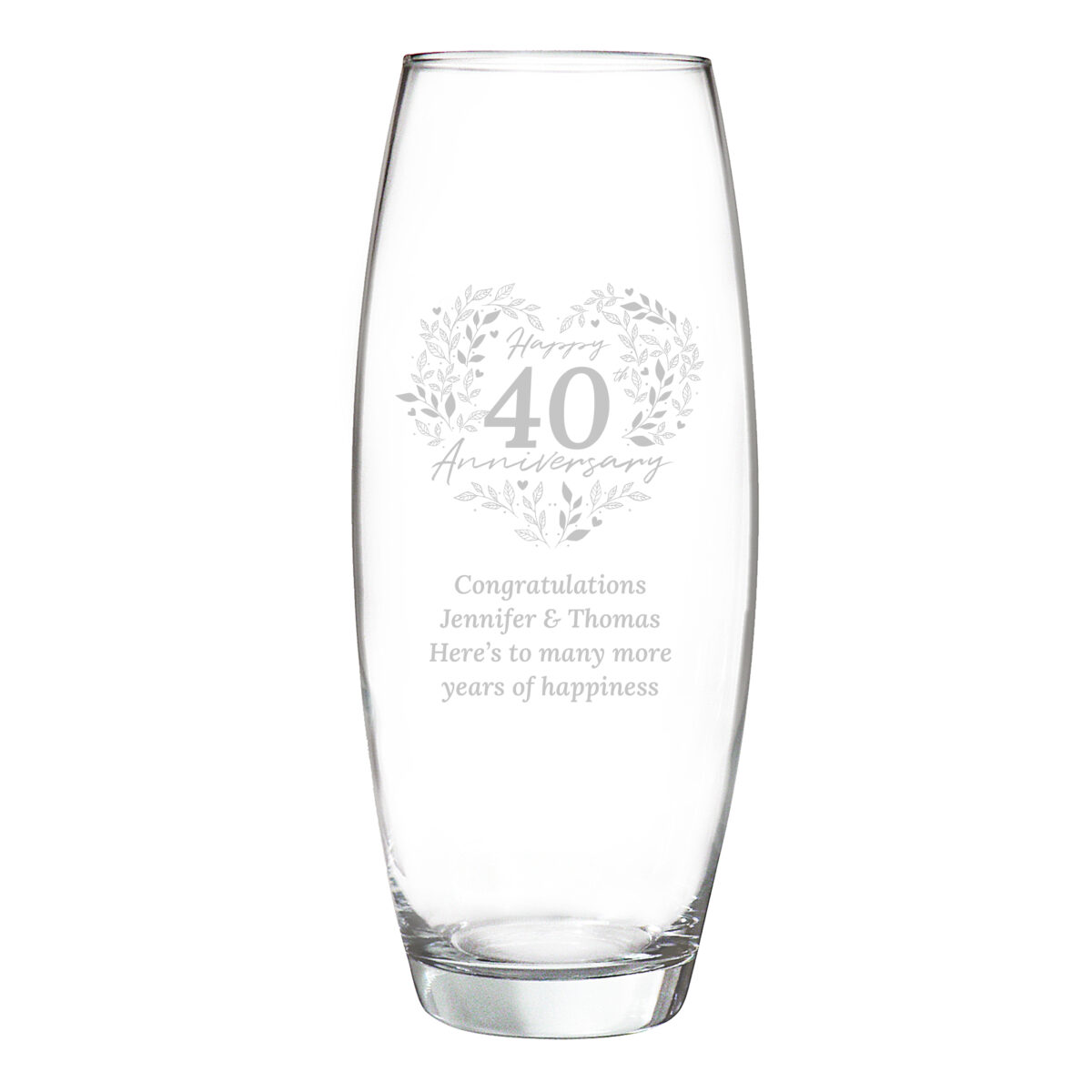 Personalised Anniversary Wreath Bullet Vase