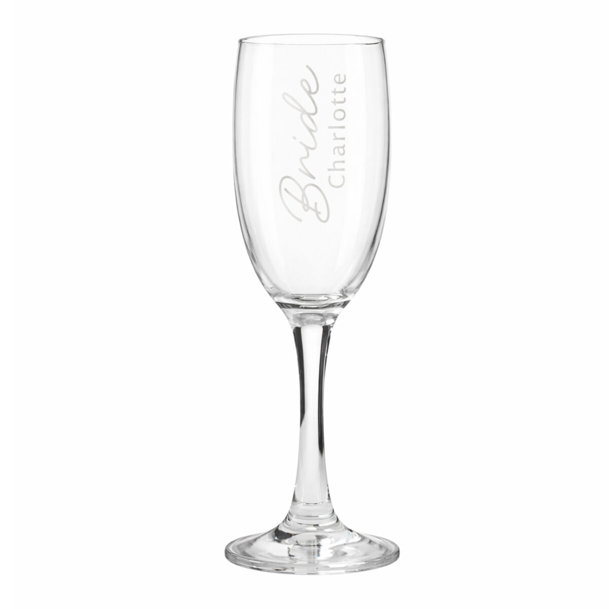 Personalised Bride Elegant Flute Glass
