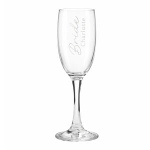 Personalised Bride Elegant Flute Glass
