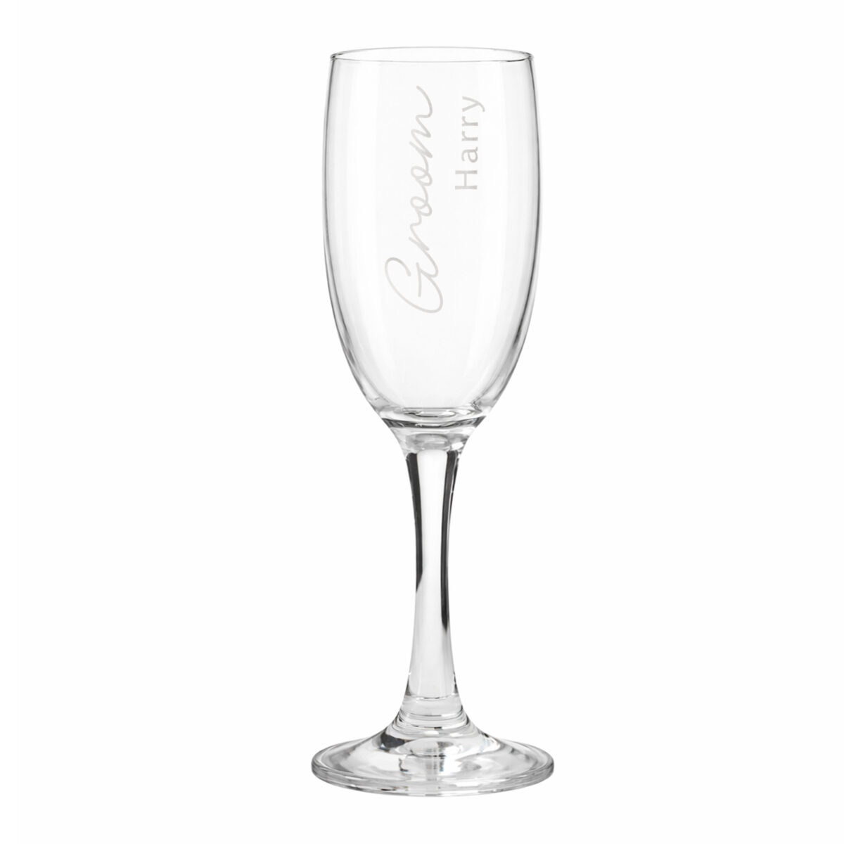 Personalised Groom Elegant Flute Glass