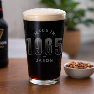 Personalised Made in Pint Glass