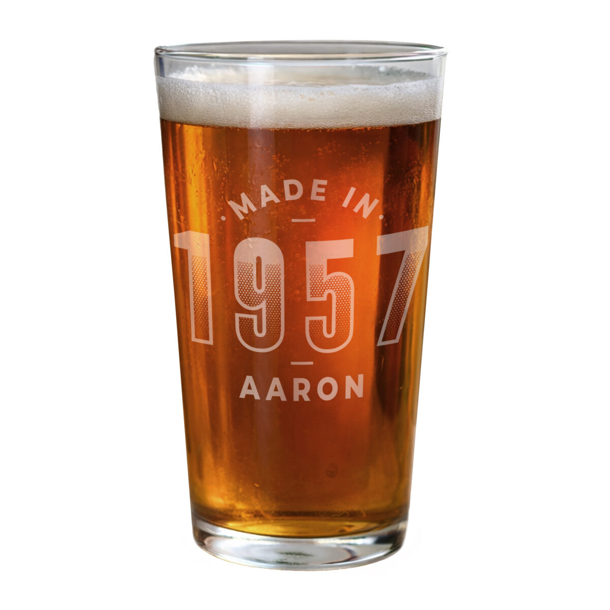 Personalised Made in Pint Glass