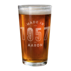 Personalised Made in Pint Glass