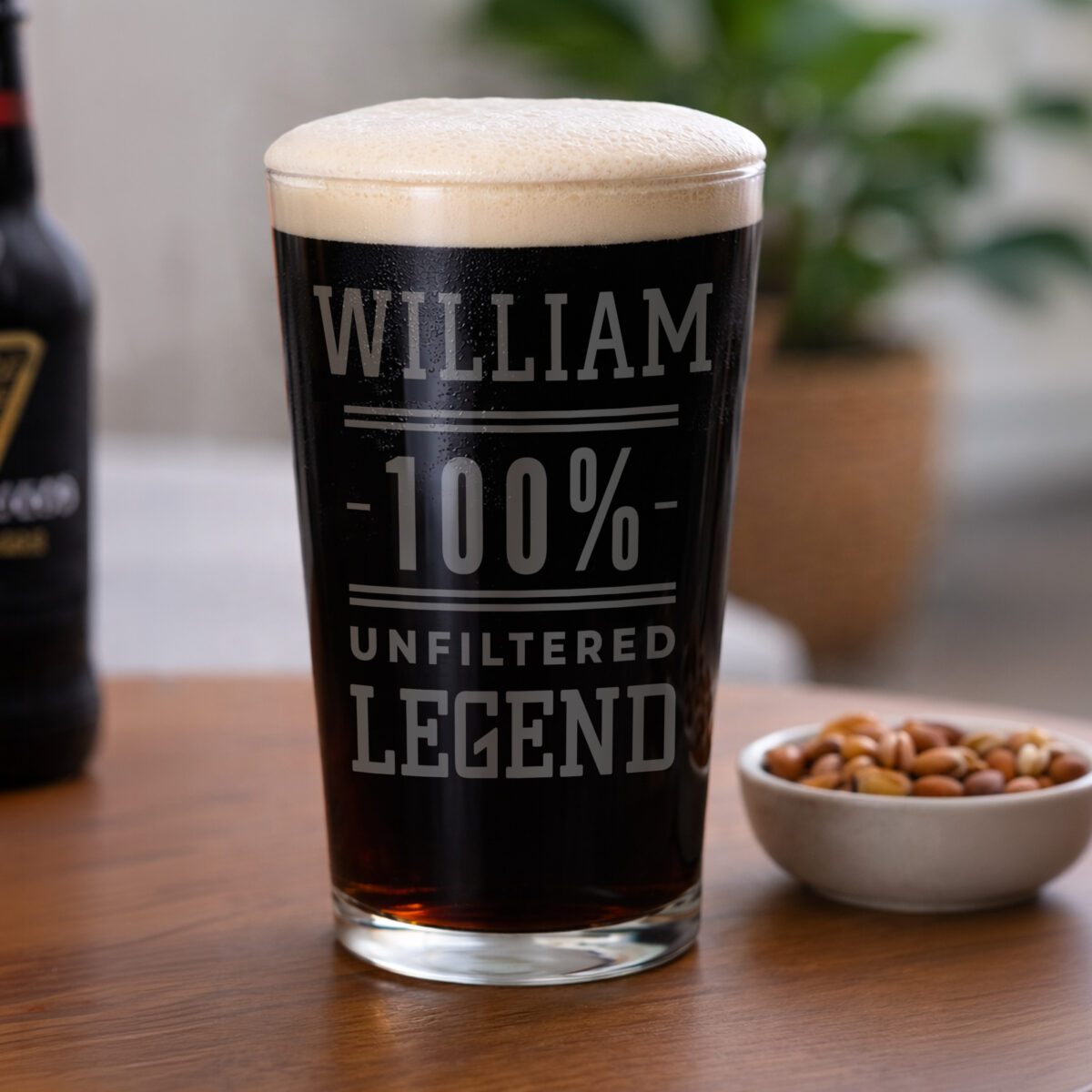 Personalised Unfiltered Legend Pint Glass