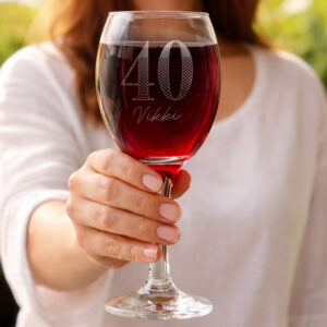 Personalised Big Age Wine Glass