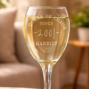 Personalised Since Wine Glass