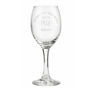 Personalised Since Wine Glass