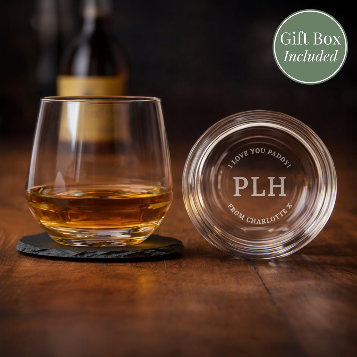 Personalised Base Engraved Initials & Message Tumbler