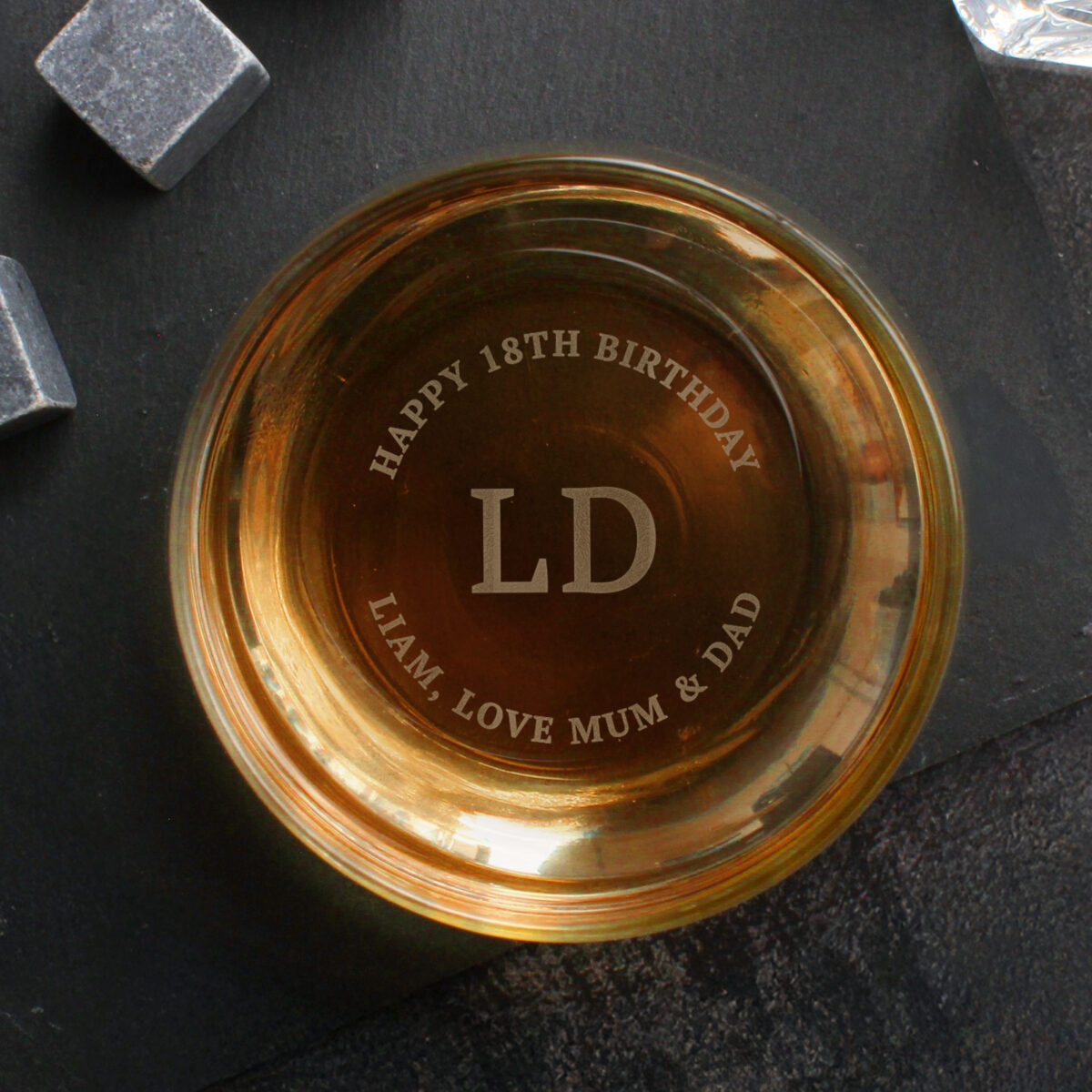 Personalised Base Engraved Initials & Message Tumbler