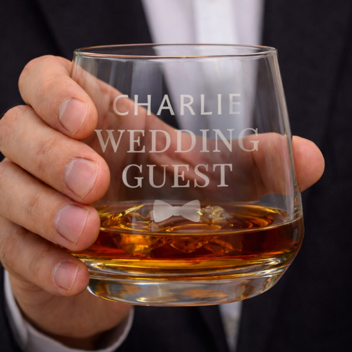 Personalised Wedding Whisky Glass