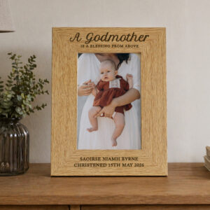 Personalised Godmother 6x4 Wooden Photo Frame
