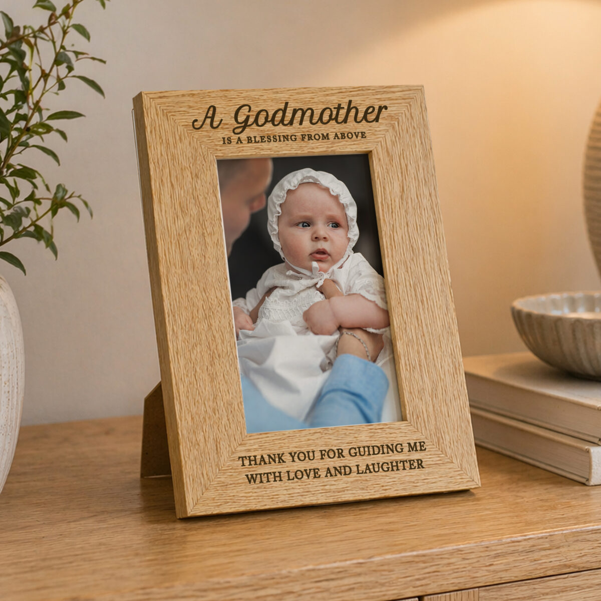 Personalised Godmother 6x4 Wooden Photo Frame