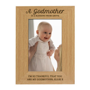 Personalised Godmother 6x4 Wooden Photo Frame