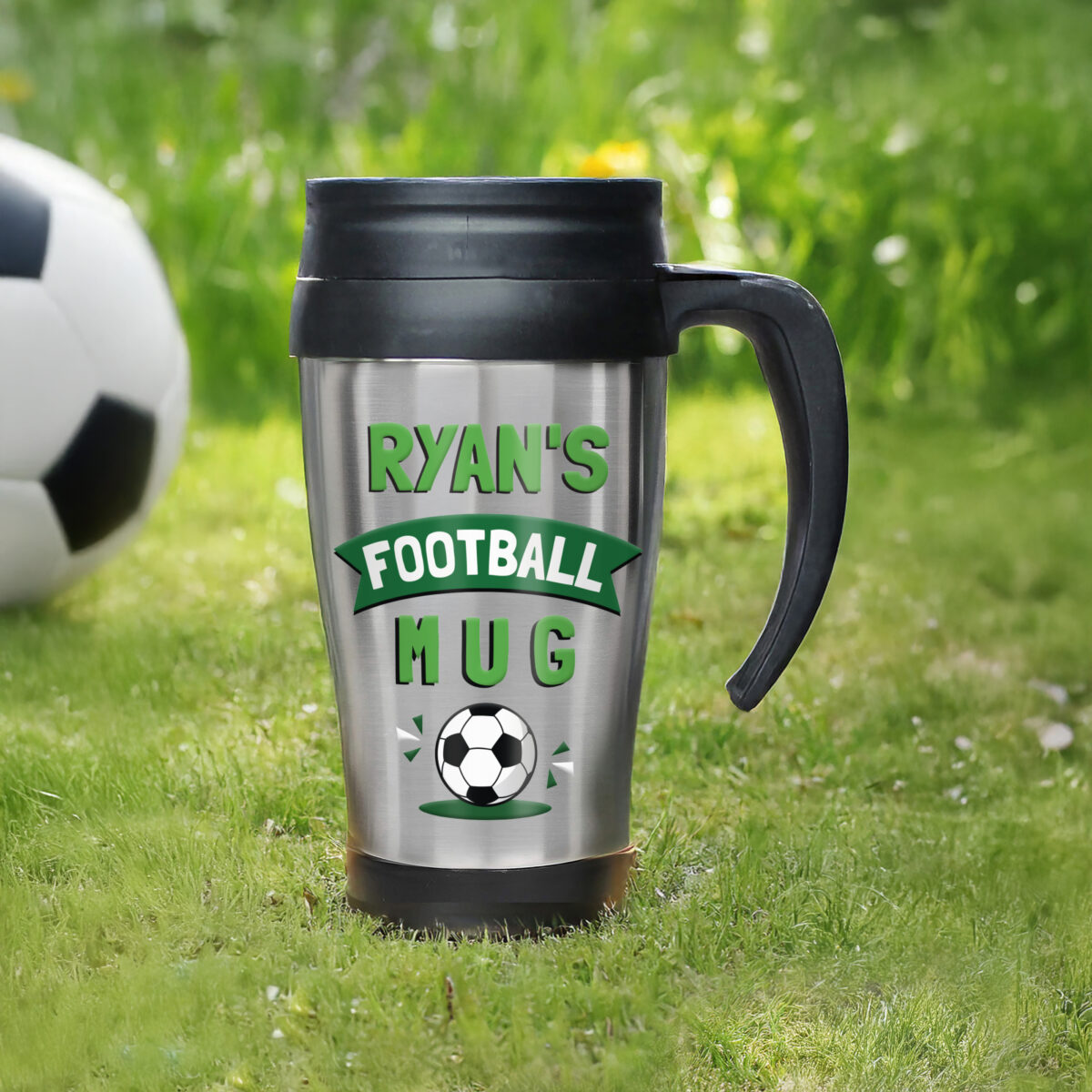 Personalised Football Thermal Mug