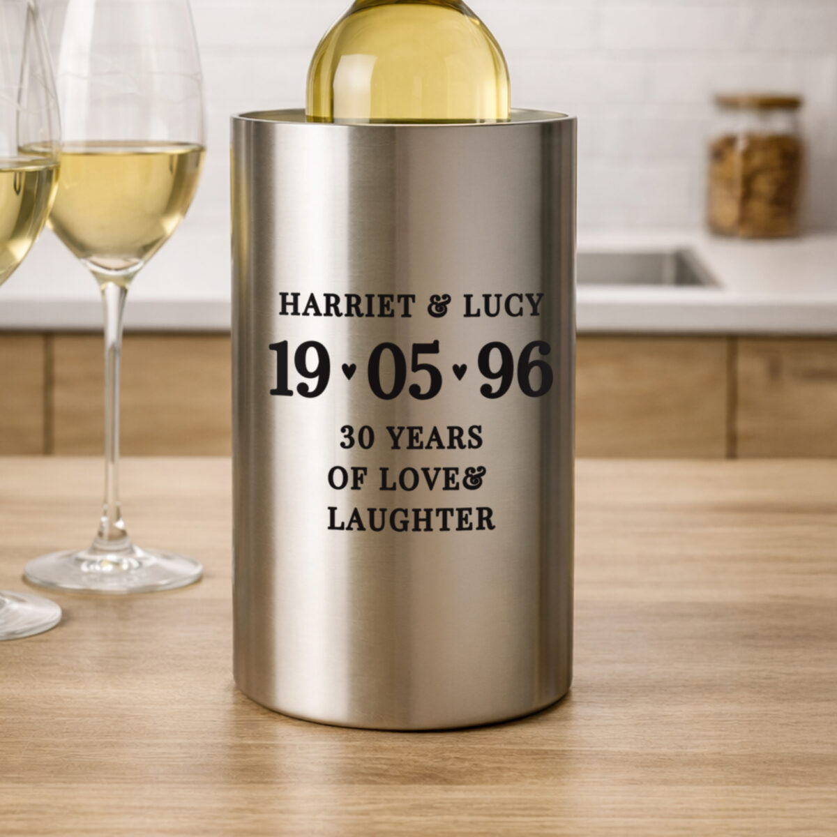Personalised Big Date Wine Cooler
